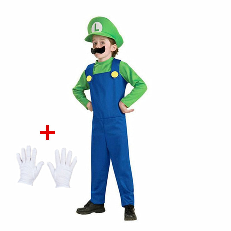 Fantasia Luigi Fantasia Super Mario Irmãos encanadores Fantasia de videogame Aventura temática Traje autêntico Universo dos jogos Ação e diversão Detalhes realistas Brincadeira criativa Fãs de videogame Vestir como Luigi Vestir como Super Mario Aventura autêntica