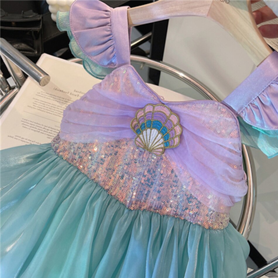 Vestido Infantil Sereia de 2 a 8 anos - Criatividade Materna