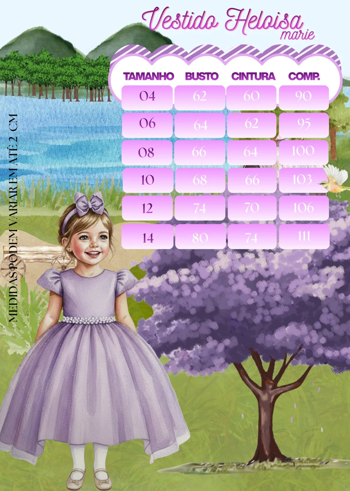 Vestido Princesa Heloísa Luxo tamanho 4 a 12