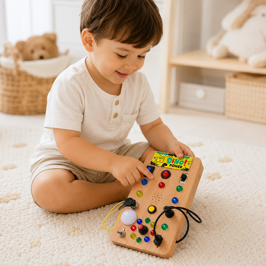 painel sensorial montessori, brinquedo montessori, brinquedo educativo infantil, painel sensorial infantil, brinquedo de madeira, brinquedo sensorial, brinquedo coordenação motora, brinquedo educativo madeira, brinquedo interativo infantil, brinquedo para bebê, atividades montessori, desenvolvimento infantil, brinquedo luzes, brinquedo dinossauro, painel busy board, busy board montessori, brinquedo pedagógico, criatividade materna