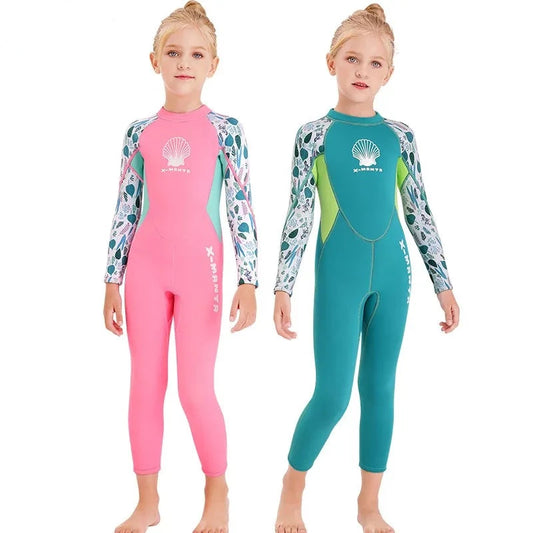 Macacão Infantil Aquatico Neopreme Longo para Meninas - Criatividade Materna
