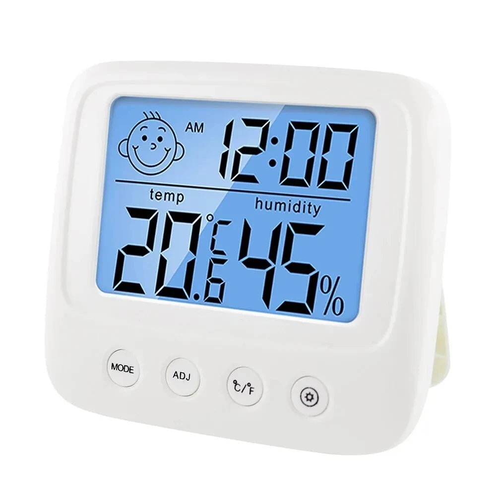 termohigrometro digital, medidor de umidade, medidor de temperatura ambiente, higrômetro digital, termômetro ambiente, controle de umidade, conforto do ar, quarto bebê, casa saudável, monitor de clima interno, umidade do ar, temperatura interna, termometro digital, umidificador controle, qualidade do ar, ambiente interno, higrômetro doméstico, termohigrometro infantil, indicador de conforto, medidor climático, estação meteorológica interna, termometro com higrômetro, medidor de ar, decoração funcional, prod
