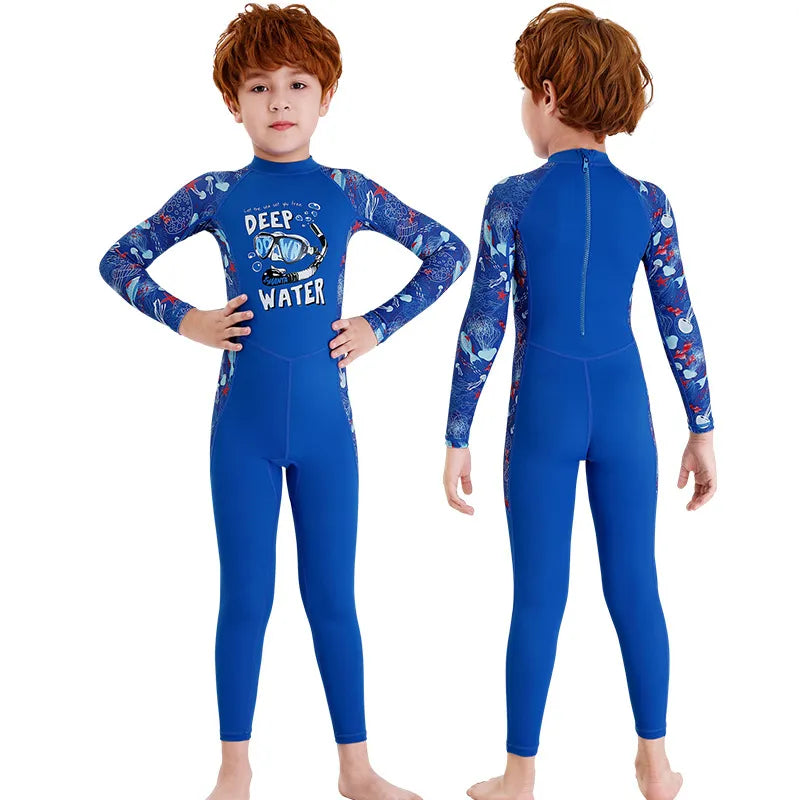 Macacão Infantil Aquatico Longo para Meninos em Lycra Resistente