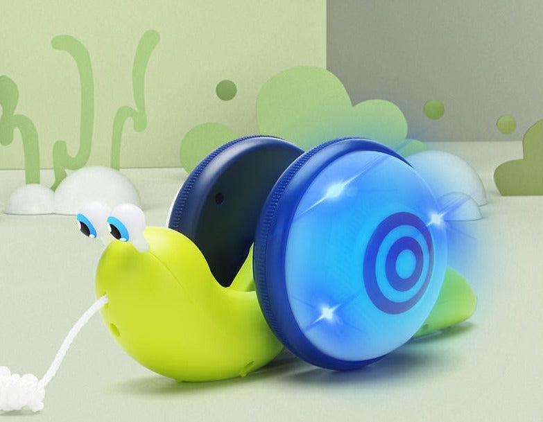 Caracol de estimação, Brinquedo interativo, Brinquedo educativo, Caracol de corda, Luzes cintilantes, Diversão infantil, Brinquedo animado, Companheiro de brincadeira, Estímulo criativo, Exploração divertida, Brinquedo luminoso, Movimento e luzes, Aprendizado brincando, Caracol de brinquedo, Brinquedo puxado por corda, Brincadeira mágica, Estimulação sensorial