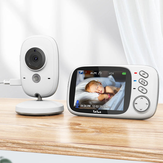 Babá Eletrônica Digital com Câmera – Monitor de Bebê com Visão Noturna, Áudio Bidirecional e Controle de Temperatura