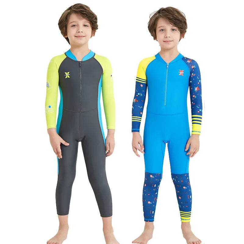 Macacão Infantil Aquatico Longo para Meninos em Lycra Resistente