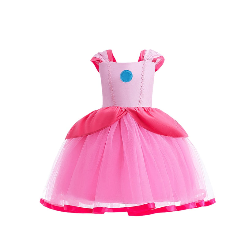 Vestido Princesa Peach do Super Mario - Do nº 1 ao 6