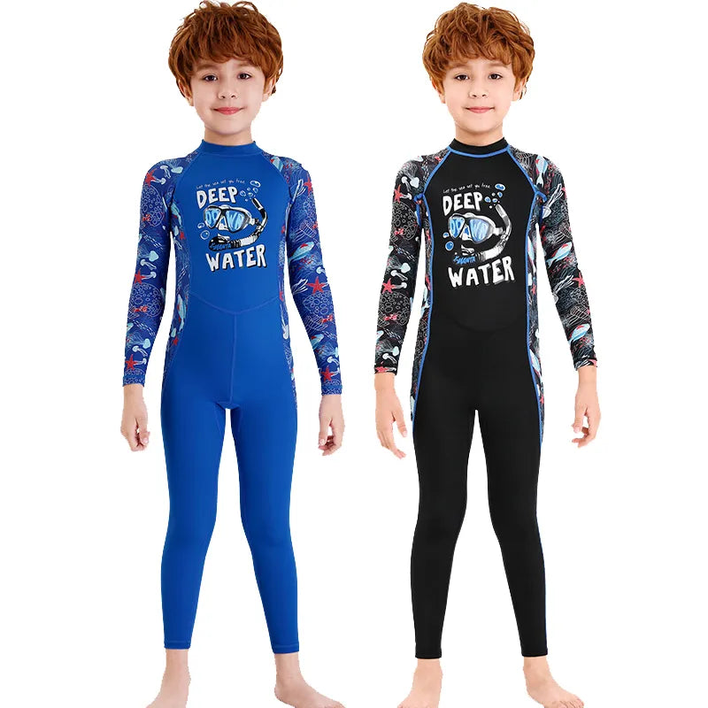 Macacão Infantil Aquatico Longo para Meninos em Lycra Resistente