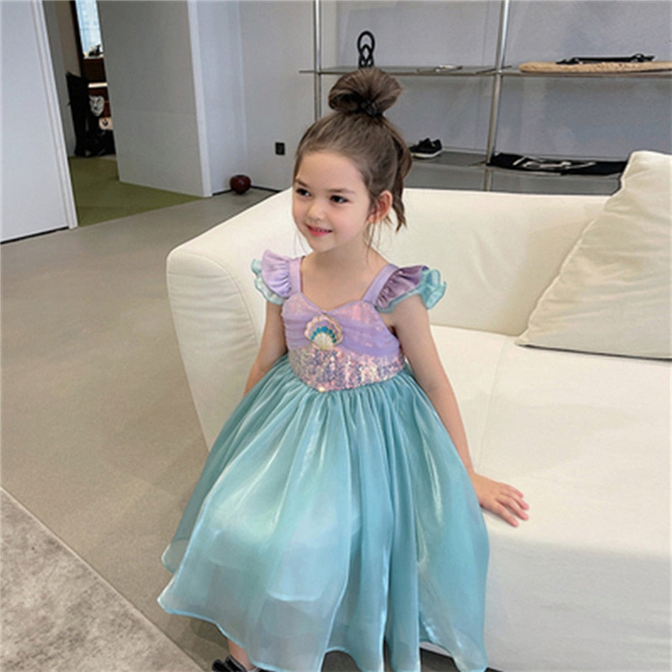 Vestido Infantil Sereia de 2 a 8 anos - Criatividade Materna