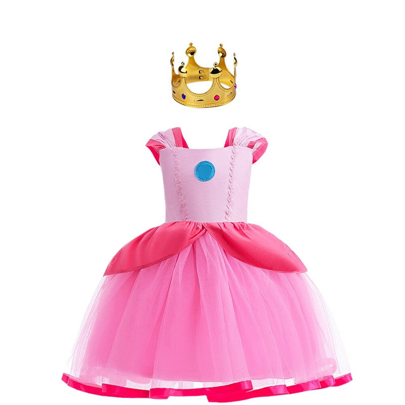 Vestido Princesa Peach do Super Mario - Do nº 1 ao 6