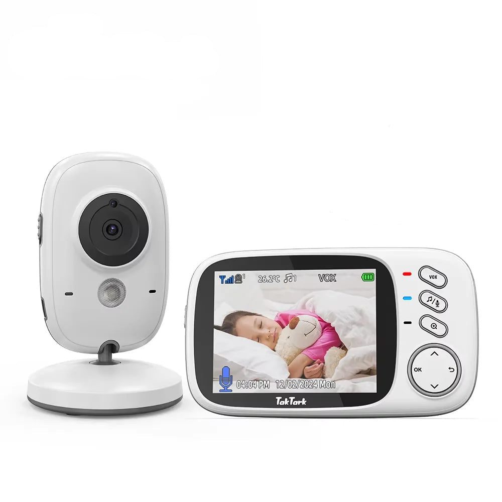 Babá Eletrônica Digital com Câmera – Monitor de Bebê com Visão Noturna, Áudio Bidirecional e Controle de Temperatura