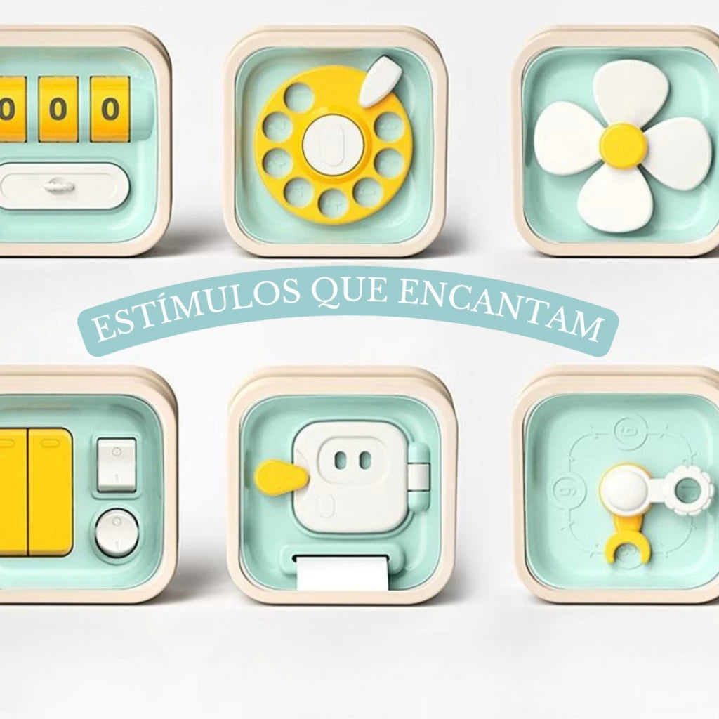 Painel Sensorial Montessori Interativo para Bebês