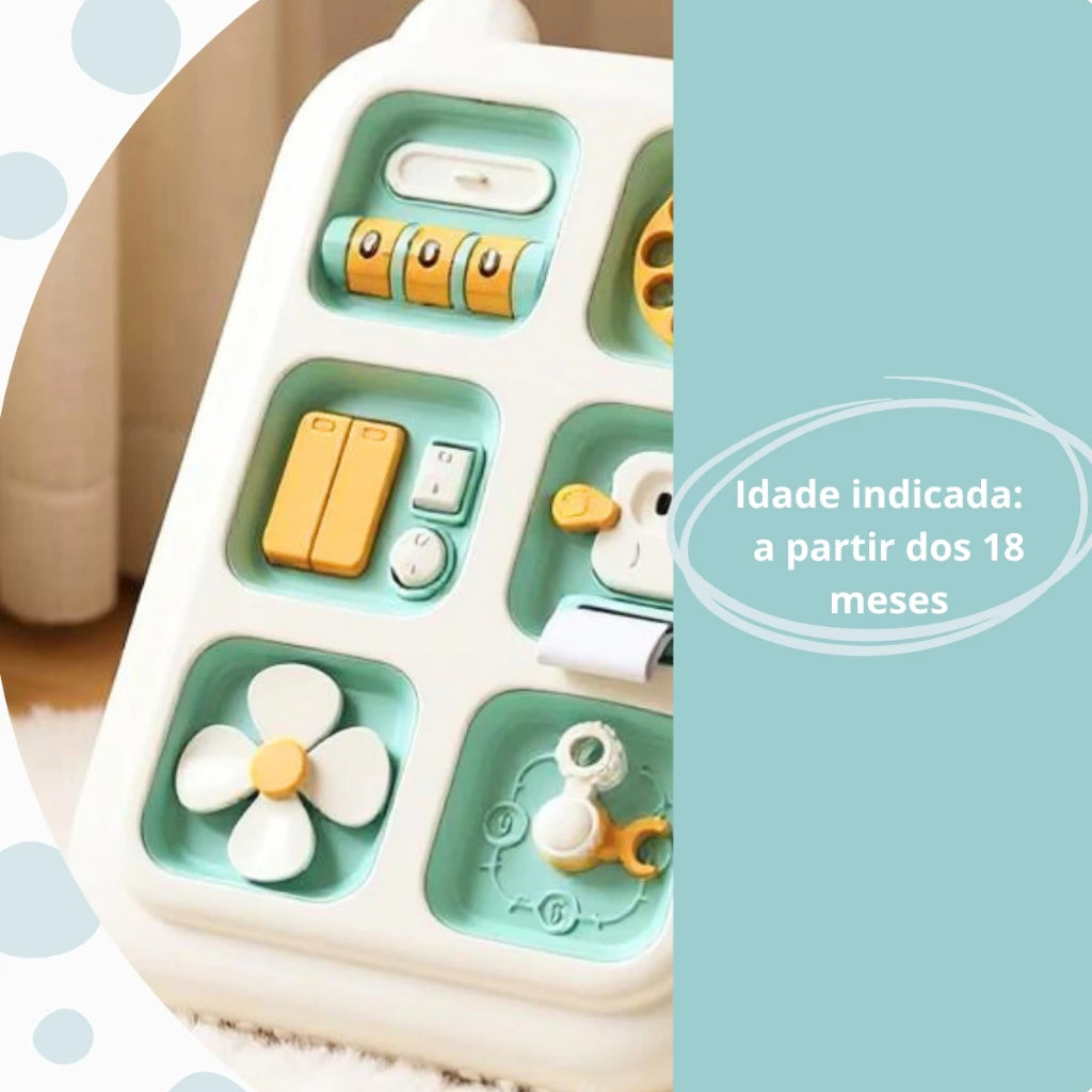 Painel Sensorial Montessori Interativo para Bebês