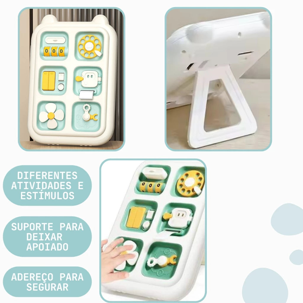 Painel Sensorial Montessori Interativo para Bebês