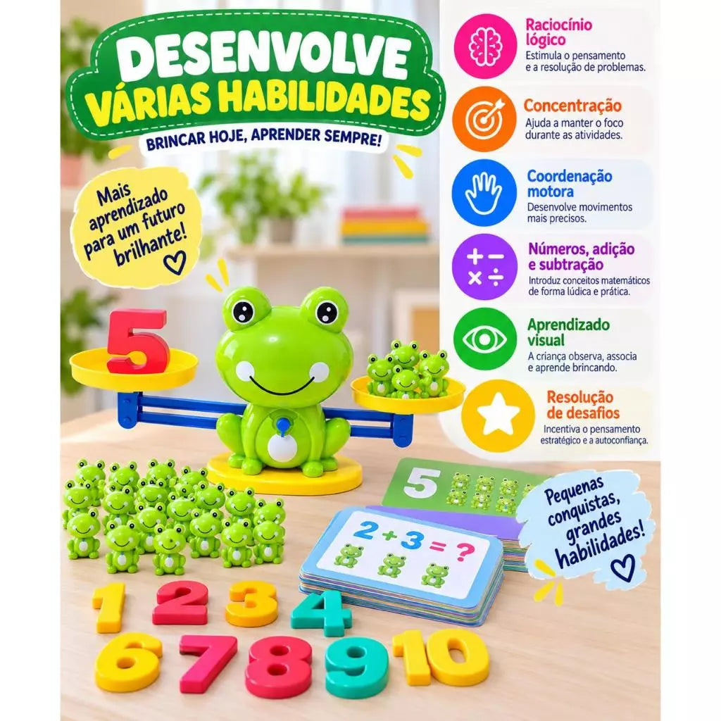 Balança Divertida Sapo - Brinquedo Educativo