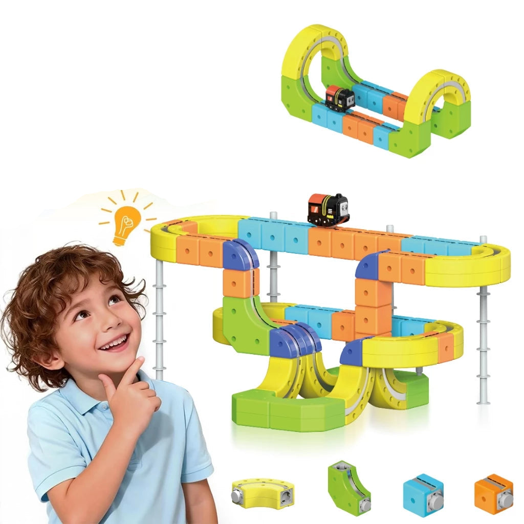trem magnético infantil, pista magnética infantil, brinquedo trilho magnético, trem elétrico infantil, pista de trem infantil, brinquedo educativo trilho, pista de carrinho magnética, brinquedo de montar trilho, trem de brinquedo com trilho, pista 3D infantil, brinquedo educativo infantil, brinquedo para criança 3 anos, brinquedo criativo infantil, brinquedo que prende atenção, brinquedo para sair do celular, brinquedo interativo infantil, presente para criança, presente criativo infantil, brinquedo diferen