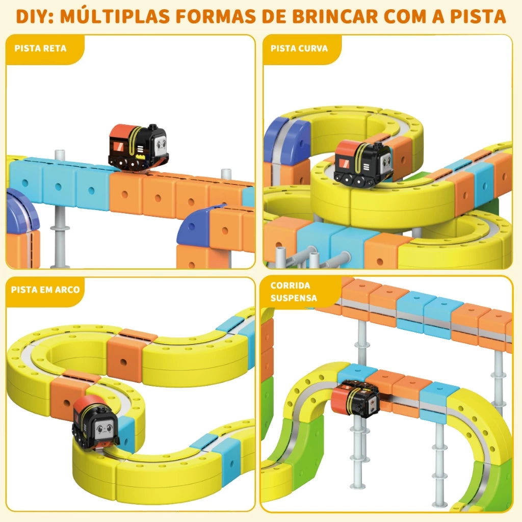 Carro Magnético Infantil com Pista 3D