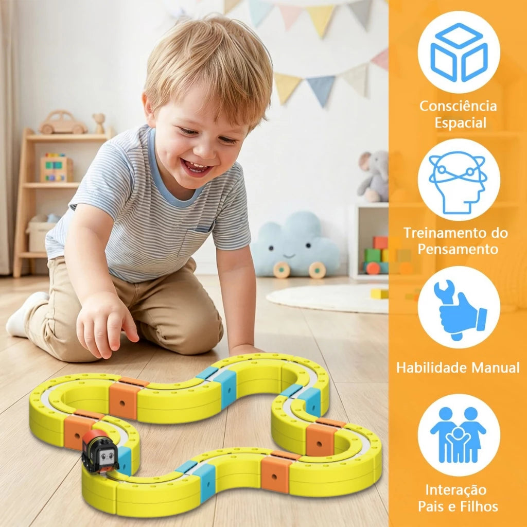 Carro Magnético Infantil com Pista 3D