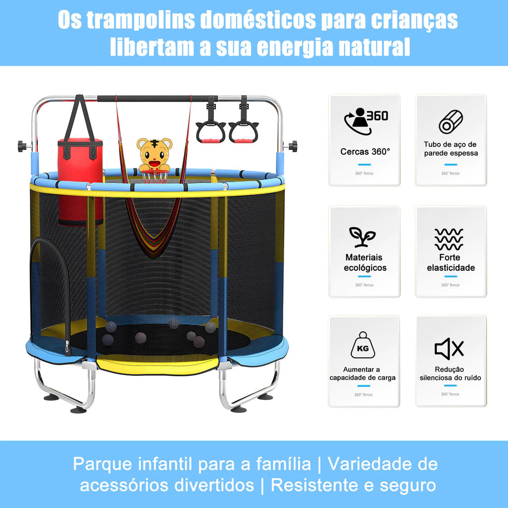 Equilíbrio Kids: Trampolim Infantil 5x1 - Desafie a Coordenação e Agilidade