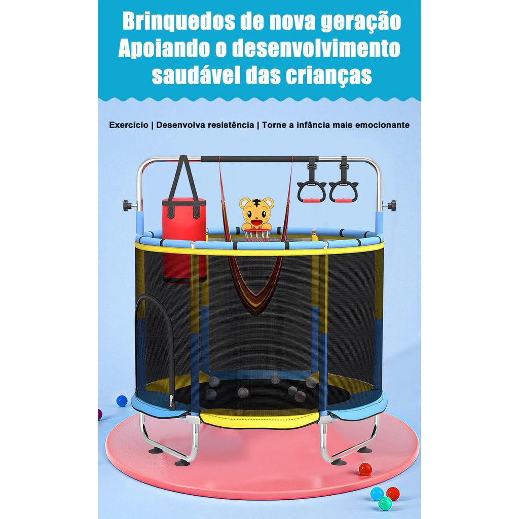 Equilíbrio Kids: Trampolim Infantil 5x1 - Desafie a Coordenação e Agilidade